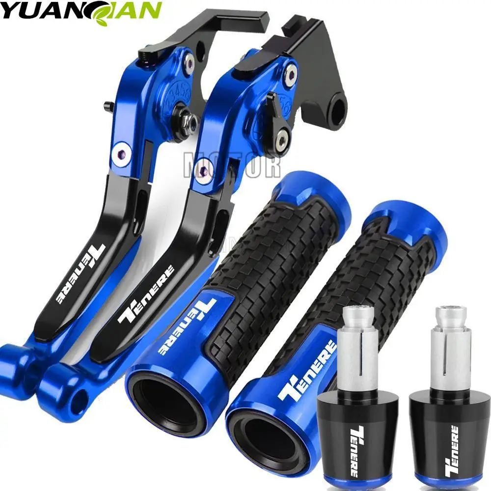 

Motorcycle Adjustable Brake Clutch Levers Handlebar Knobs Handle Hand Grips Ends For YAMAHA TENERE 700 900 TENERE700 2019-2020