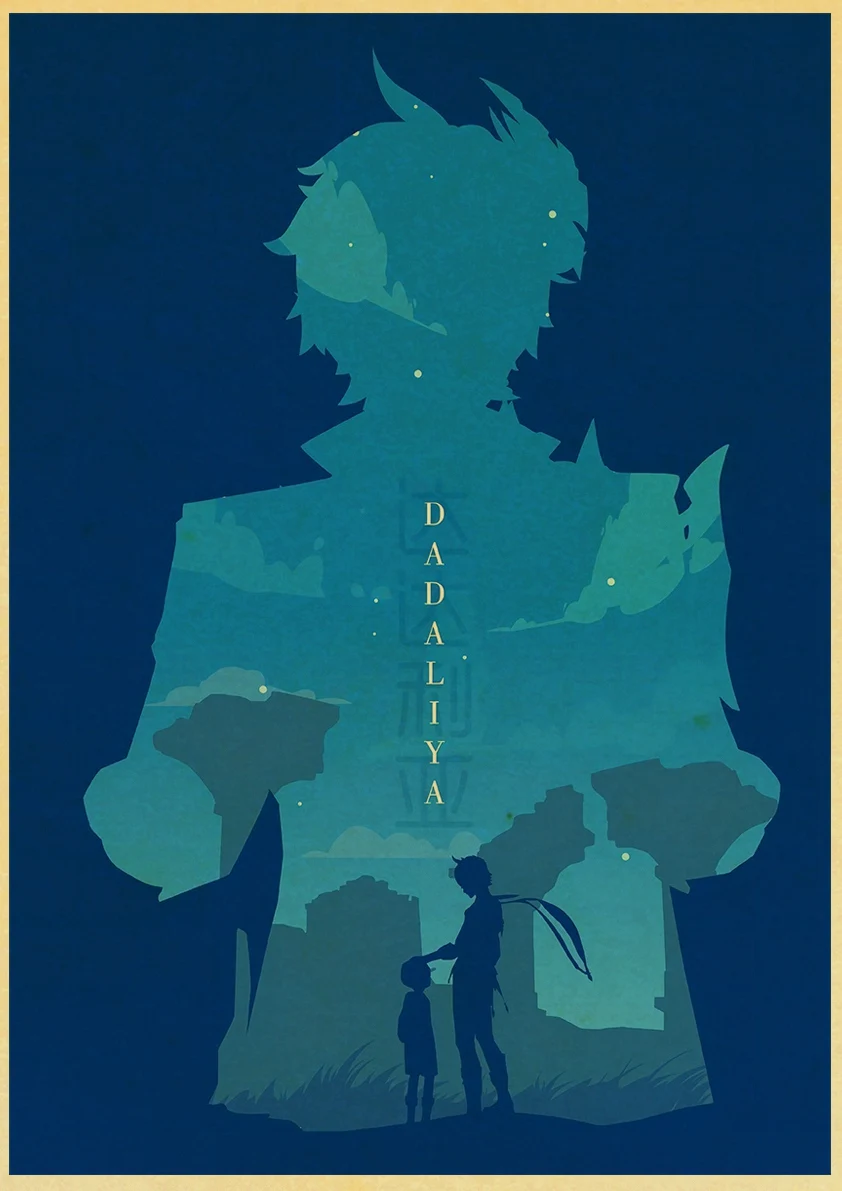 Постеры Genshin Impact Ganyu Hutao snapseed