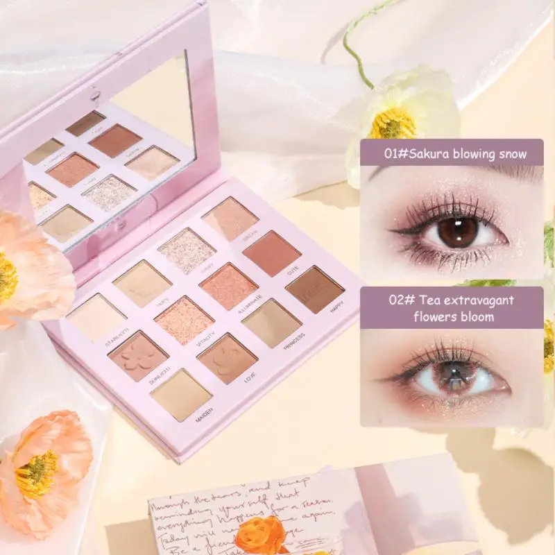 

Shimmer Shiny Sequins Delicate Pretty Eyeshadow Makeup Gift Eyeshadow Palette With Mirror Glitter Matte Eyeshadow 1pcs