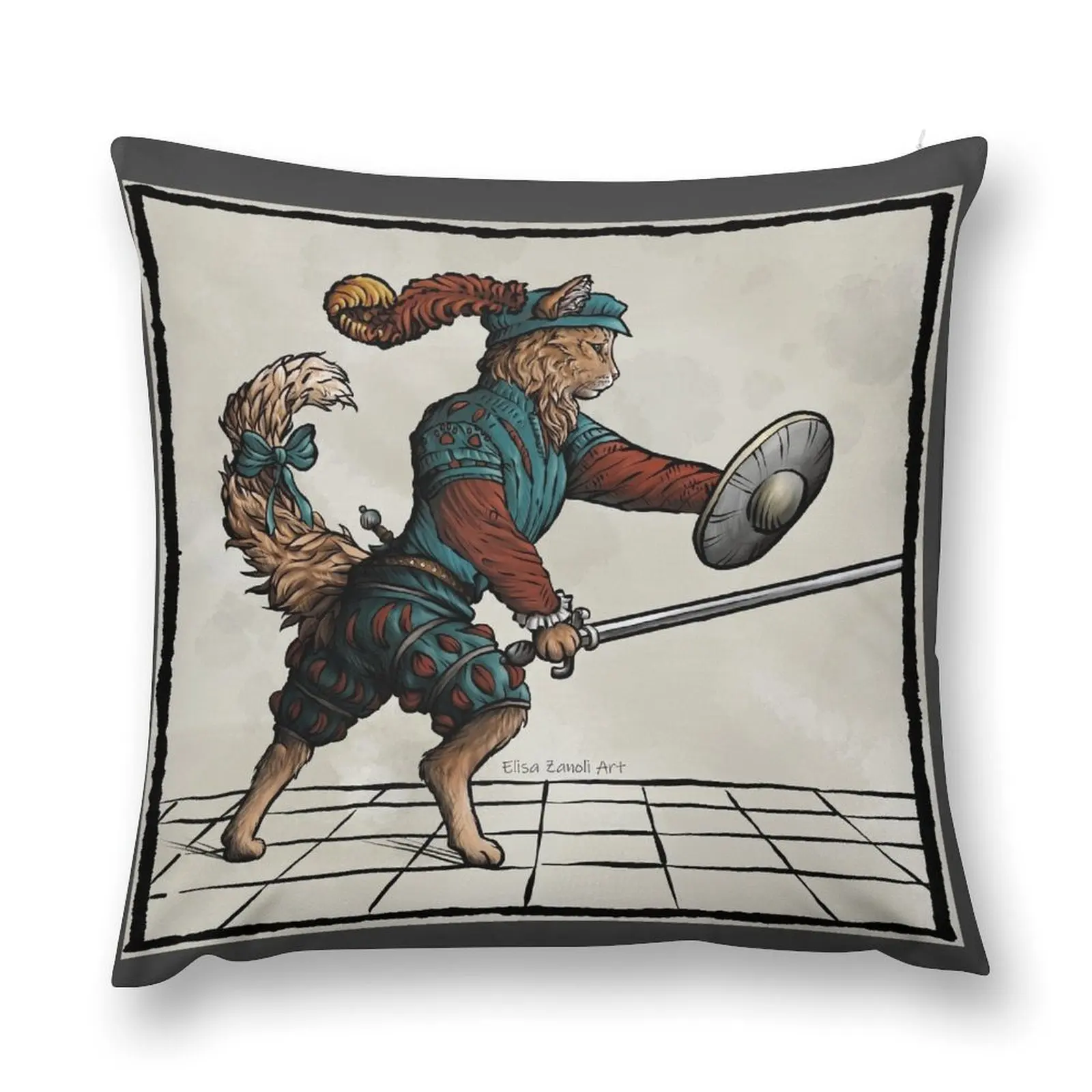 Maowrozzo - Меч и прялер декоративная подушка чехол наволочки