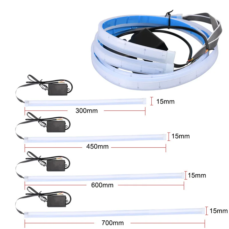 

30/45/60CM2PCS 24Vcar daytime running lightsStart scanning streamer turn signal lightsFlexible soft LED strip