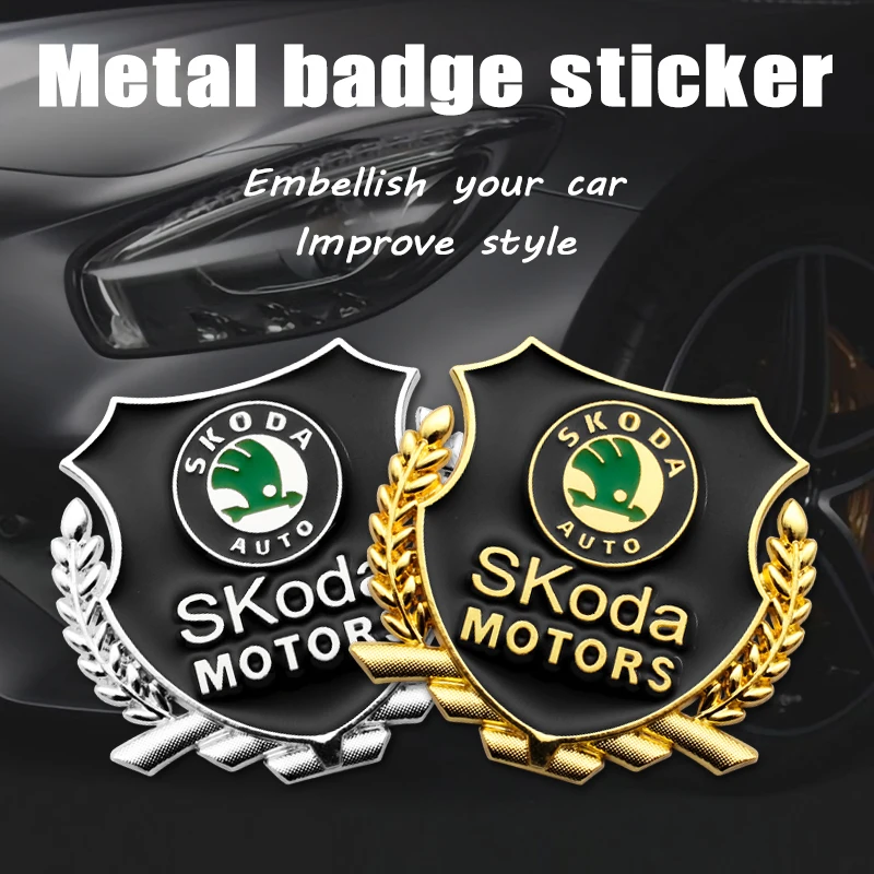 

1/2pcs 3D Metal Car Emblems Badge Stickers Decoration Decal For Skoda FABIA KAMIQ KAROQ KODIAQ RAPID SUPERB Octavia Accessories