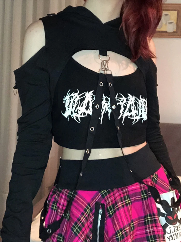 Женский свитшот с капюшоном AltGoth винтажный пуловер в готическом стиле длинным
