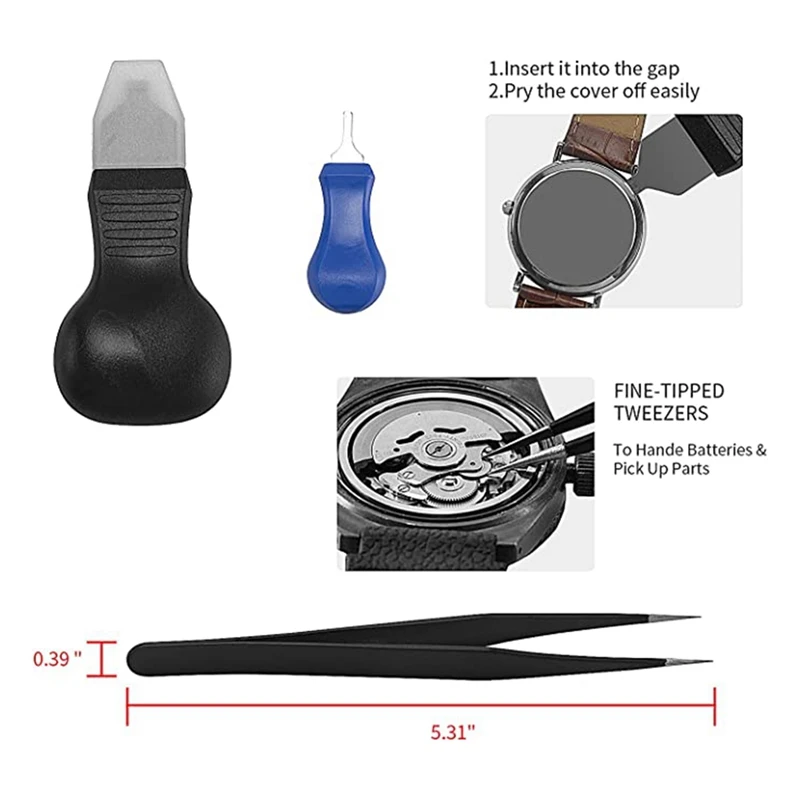 Watch Press Tool Watch Pressing Kit With 12 Dies(18-50Mm) For Watch Back Case Remover Closer And Battery Replacement