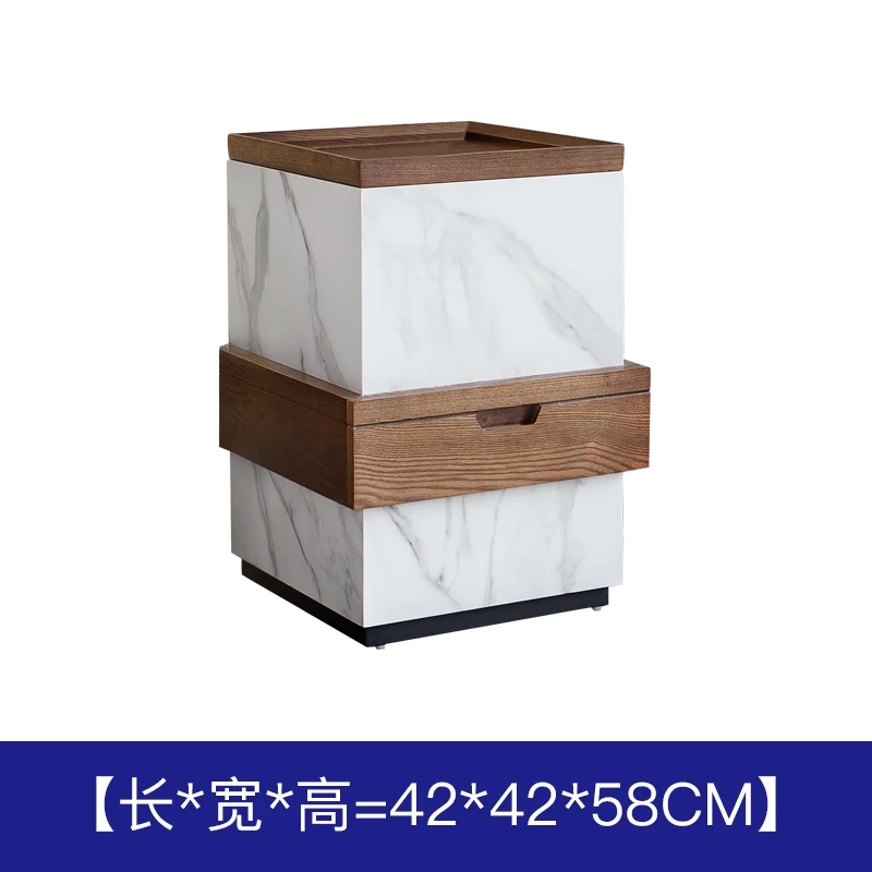 

YY Light Luxury and Simplicity Living Room Small Coffee Table Stone Plate Side Table Corner Table Sofa Side Cabinet