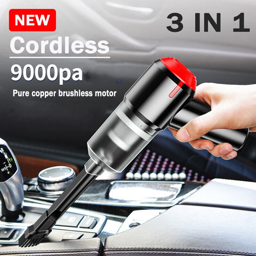 

120W 9000Pa Car Vacuum Cleaner 2000mAh Rechargeable Handheld Cordless Vacuum Cleaner Dry Wet Duster For Car Home Cleanning