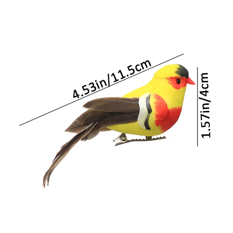 Искусственное искусственное украшение перо для птиц маленькая птица уличное