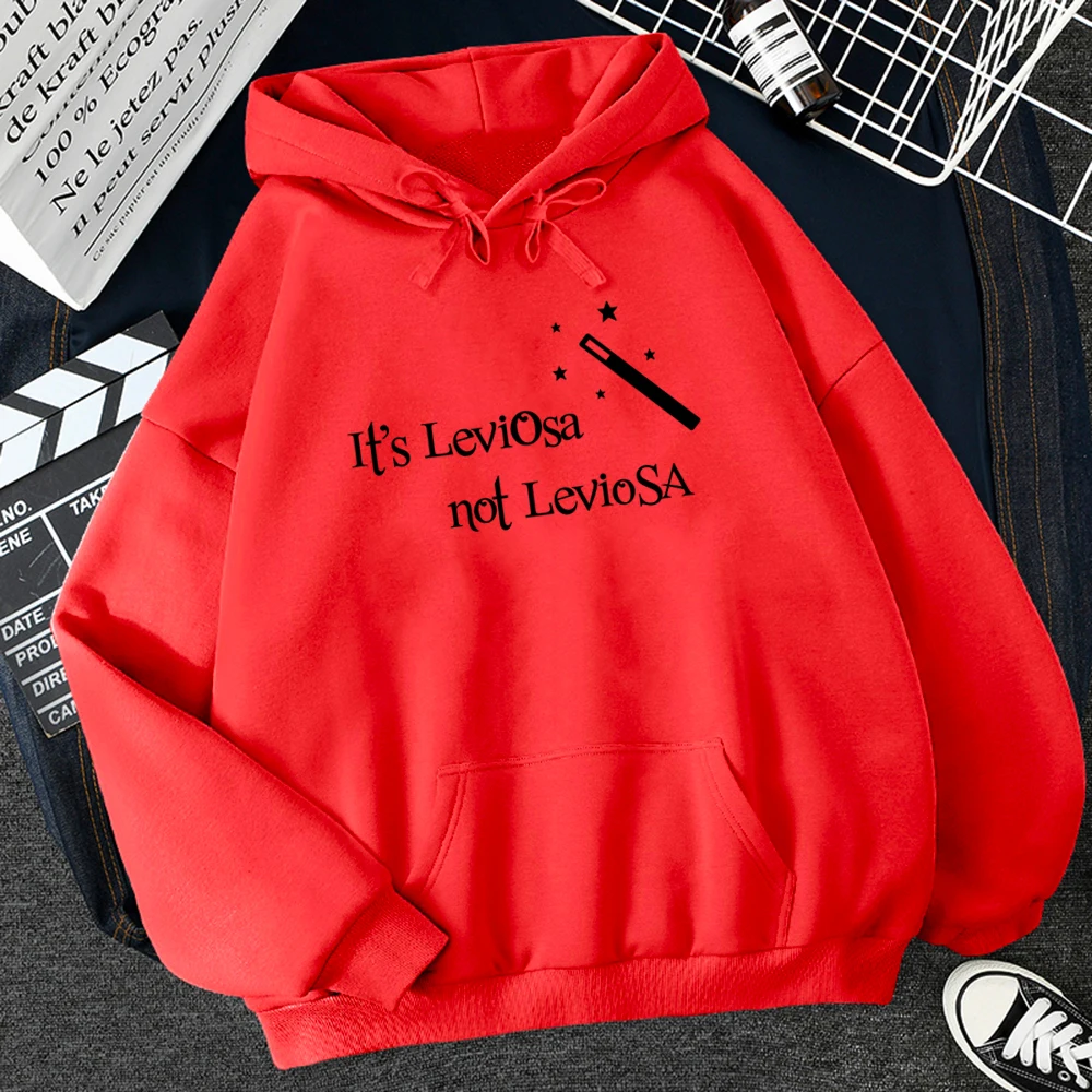 

Women Hipster Streetwear Sweatshirts 2022 It's Leviosa Fleece Casual Hoodies Female Autumn Winter Warm Harajuku Tracksuit