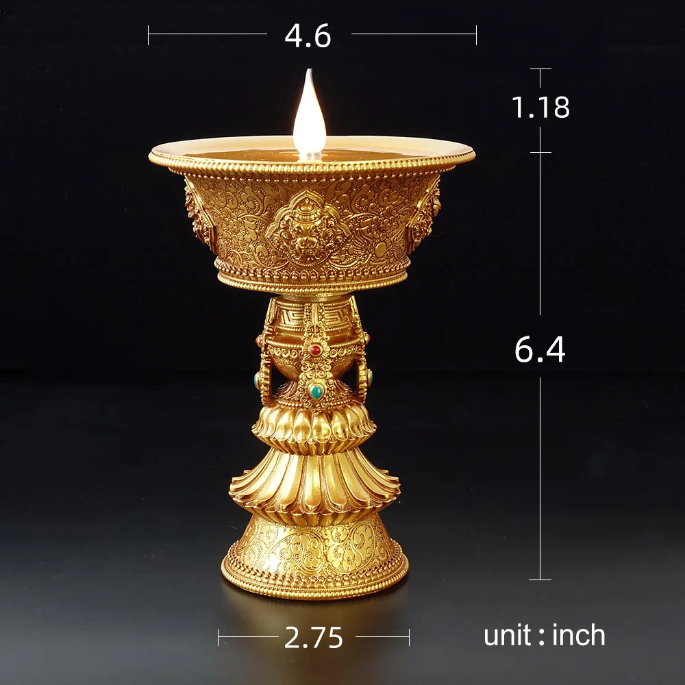 Перезаряжаемый подсвечник тибетская электронная лампа для масла буддийский