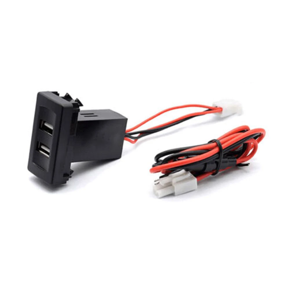 

1Pcs Car Dual USB Port Charger Socket Light Built-In Socket 2.1A For Transport T4 12V Durable High Quality Car Accessories