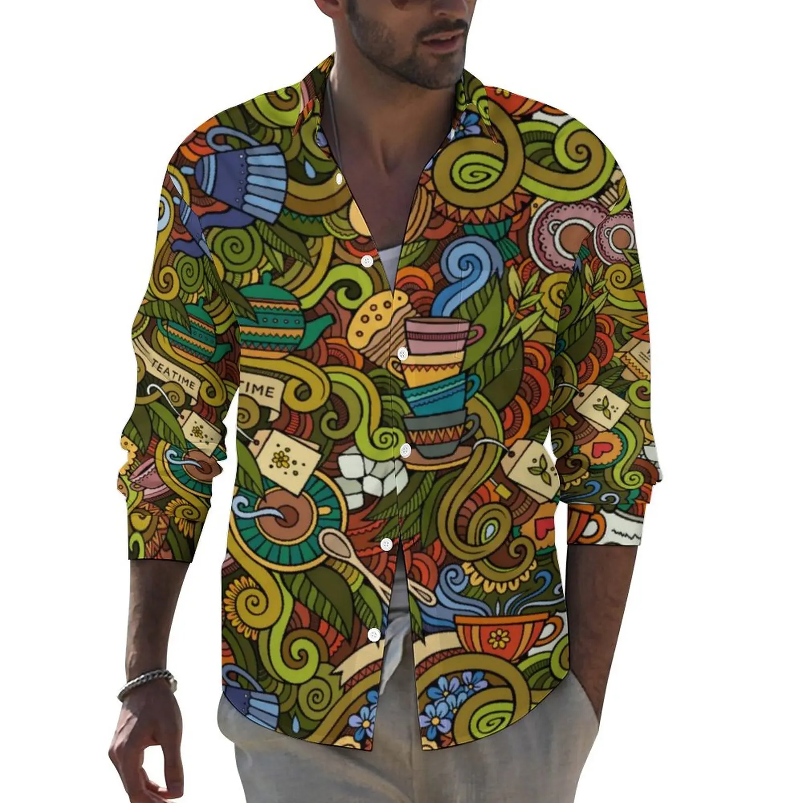 

Женская рубашка с цветочным принтом, в стиле ретро