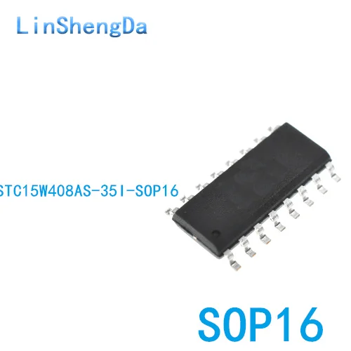 

10PCS STC microcontroller chip STC15W408AS-35I-SOP16 chip with 16 pins