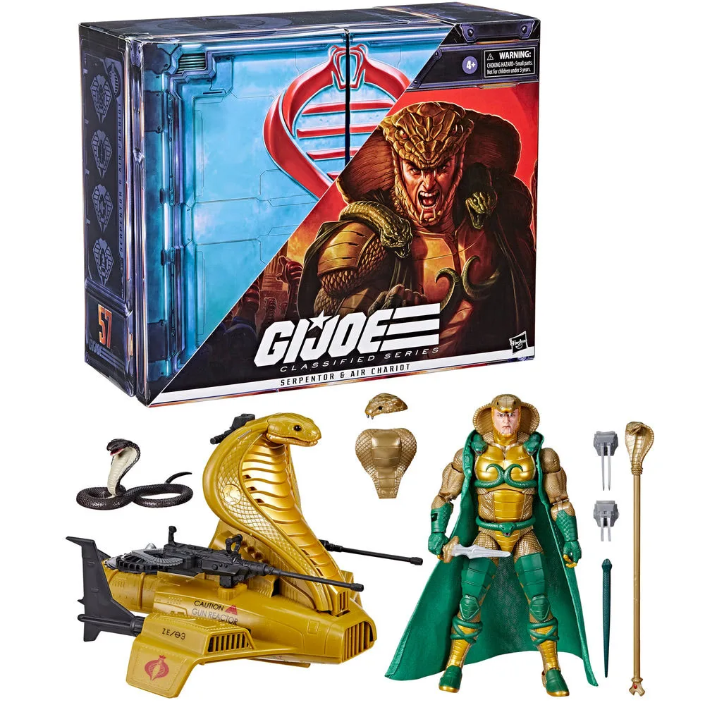 

Original Hasbro G.I. Joe Classified Series Serpentor & Air Chariot Figure and Vehicle 6-Inch Action Figure Collectible