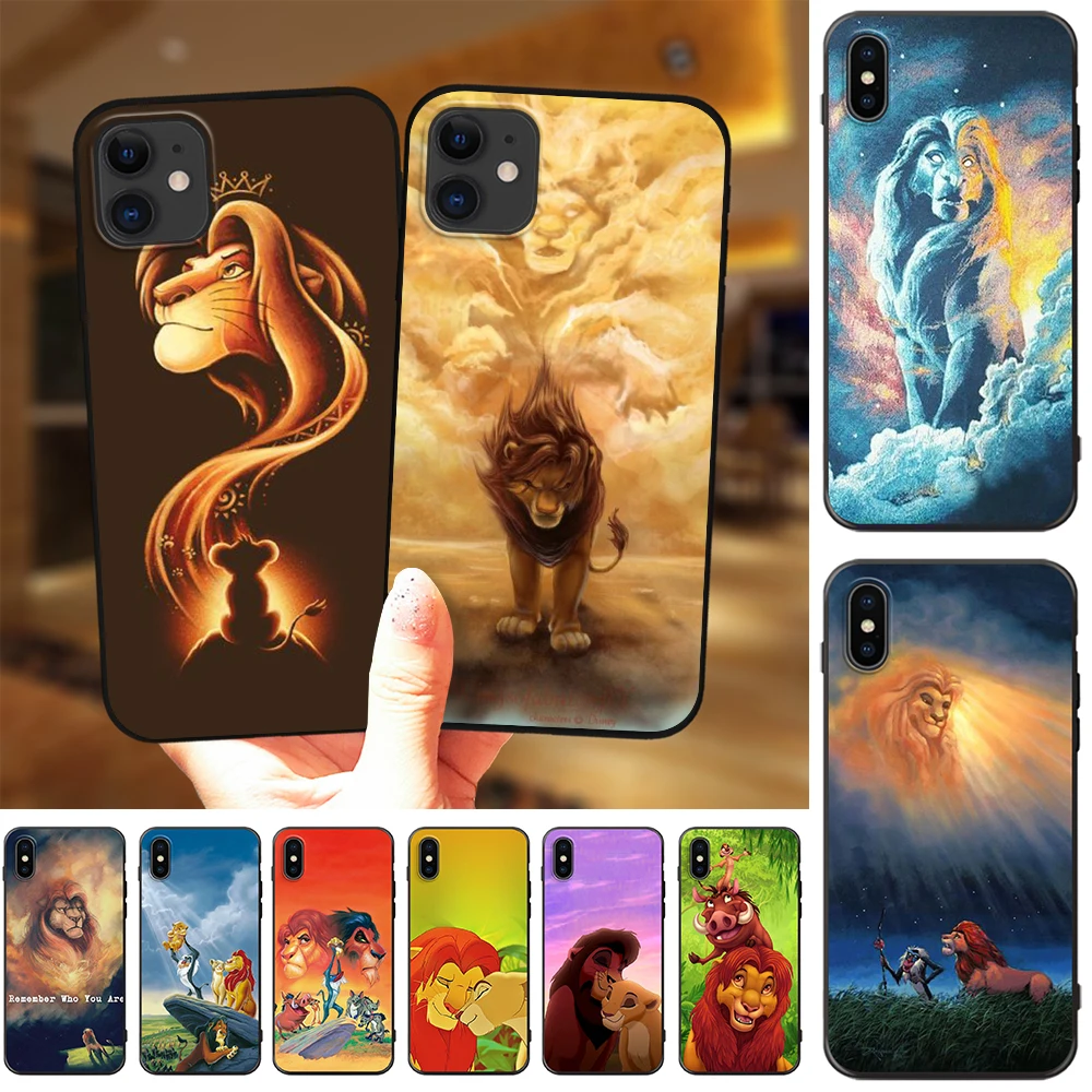 Силиконовый чехол Hakuna Matata Lion King для iPhone 14 13 12 11 Pro Max 8 7 6S Plus Mini X XR XS SE2 SE3, задняя крышка