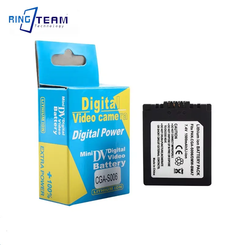 Аккумулятор CGR-S006 для Panasonic Lumix DMC-FZ35 FZ38 FZ50 FZ28 FZ30 FZ7 FZ8 FZ18 FZ7S FZ7K FZ7EG-S DMW-BMA7
