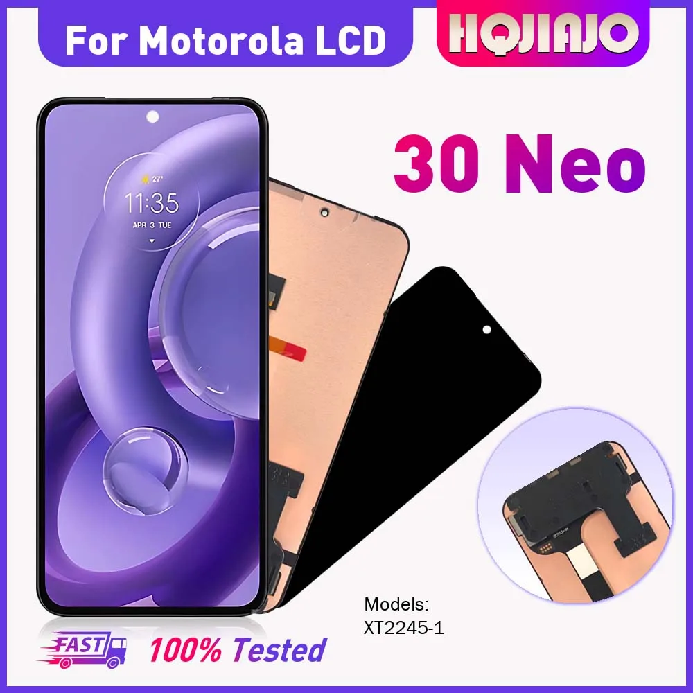 Фото 6,28-дюймовый AMOLED LCD-дисплей для Motorola Edge 30 Neo XT2245-1 без рамки, сенсорный экран, дигитайзер, комплект для замены, 100% протестировано №4