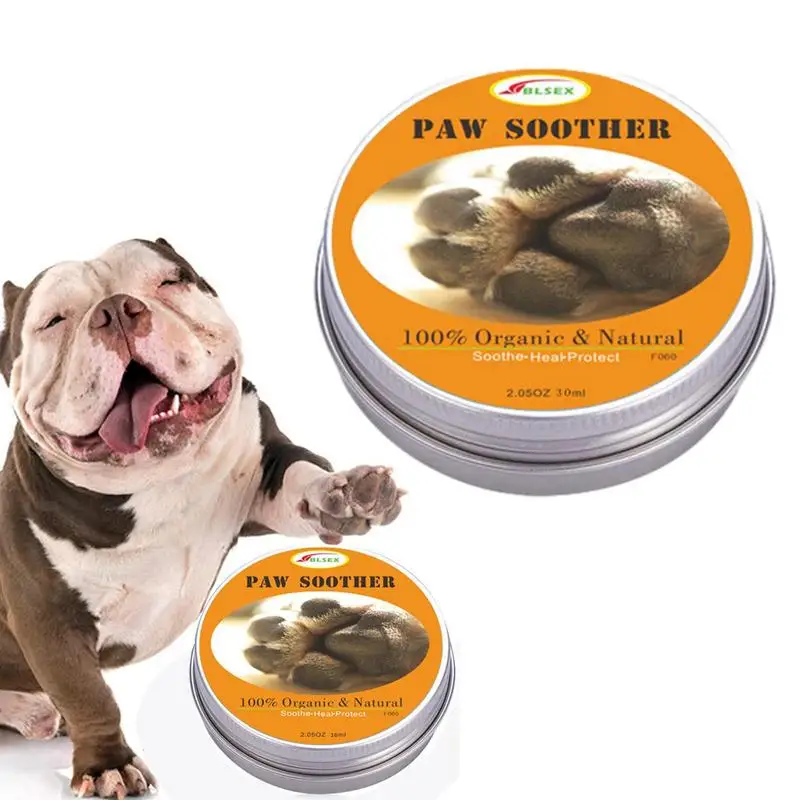 

Pet Paw Balm 30g Natural Pet Paw Balm Paw Soother Cream For Dry Cracked And Rough Paws Nose Paw Pad Moisturizer Dog Cat Skin