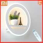Приглушаемая светодиодная настенная лампа XIAOMI, современный светильник с цветами и башней для спальни, гостиной, сегментный радиочастотный светильник с дистанционным управлением, 220 В переменного тока, 29 Вт