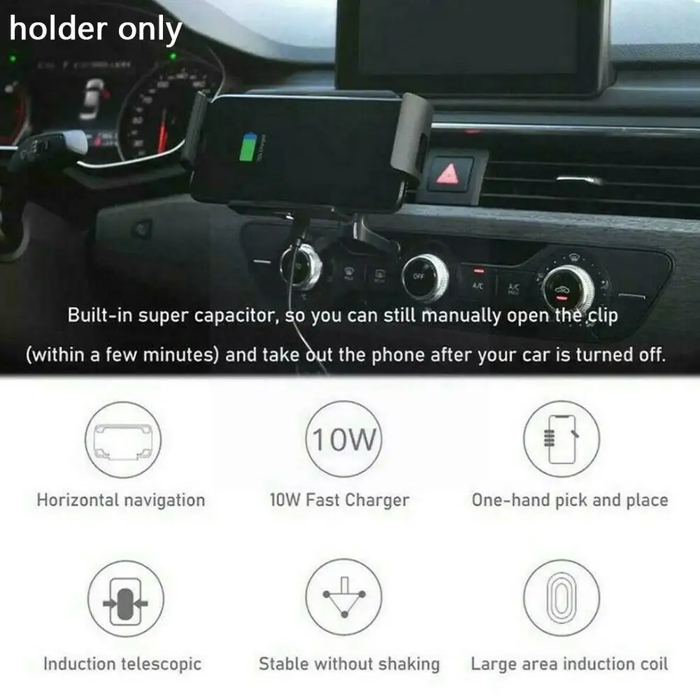 

15w Qi Wireless Charger Car Mount For For Fold W20 Wireless Charging Phone Holder Q8q4
