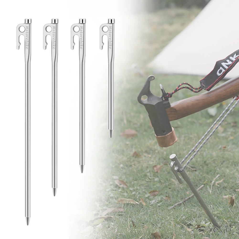 

Naturehike Camping 20/25/30/35cm Tent Pegs Outdoor Stainless Steel Canopy Nails For Conventional Canopy Large Tent Accessories