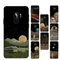 toplbpcs scenery moon art painting universe phone case for samsung s20 lite s21 s10 s9 plus for redmi note8 9pro for huawei y6