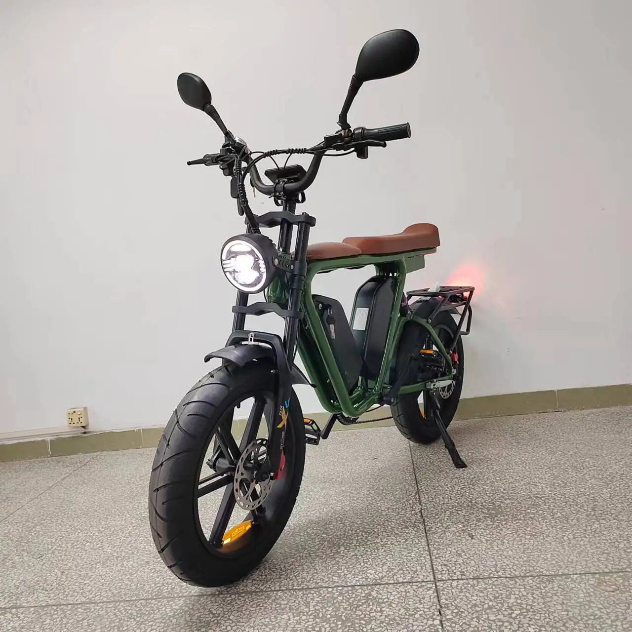 

Aluminum Frame 1000W Motor 44Ah 52V Dual Battery Full Suspension Hydraulic Brake Fat Tire Electric Bike