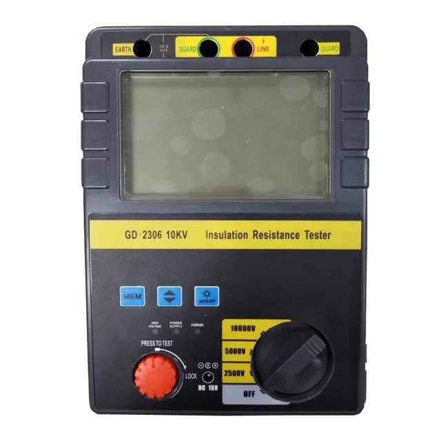 

GD-2550 Portable Analog 2500V, 5000V Insulation Resistance Tester