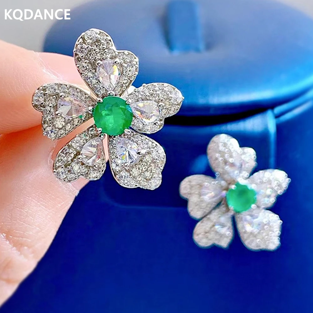 

Женские серьги из серебра 925 пробы, с изумрудом