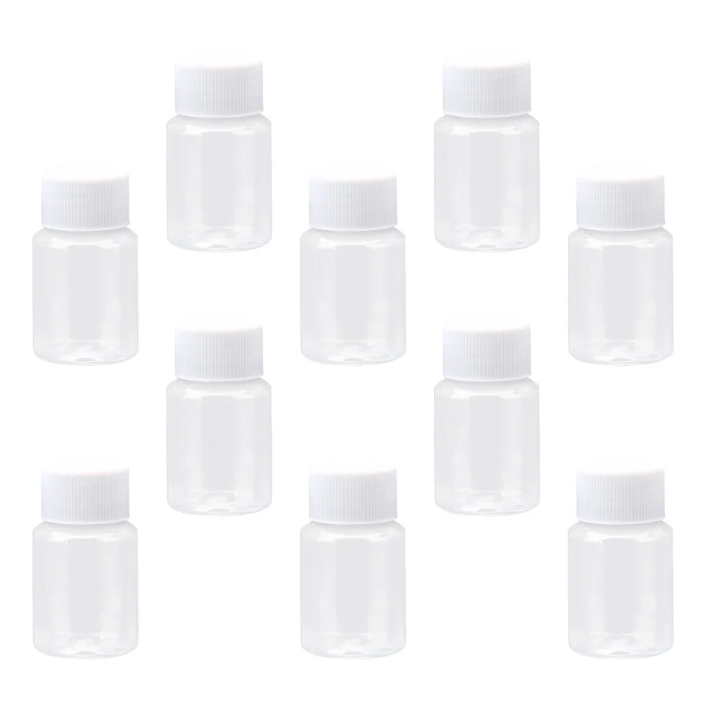 

10 Pcs Travel Containers Solid Bottle Transparent Plastic Bottles Dispenser