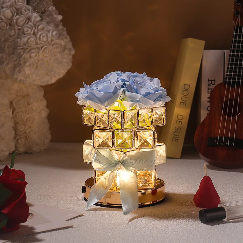 Реchargeable Crystal Rose Bedside Lamp