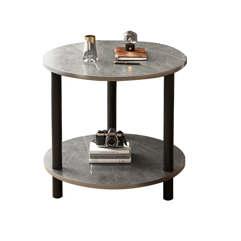 Боковой двухслойный диван для квартиры простой восьмиконечный столик спальни