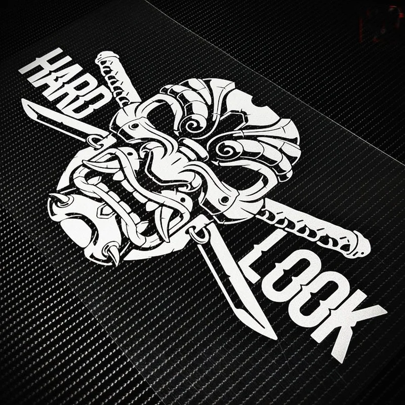 

OFK Stickers reflective retro warrior Japanese ninja tough guy stickers Japanese drift car decals racing truck van wall decals