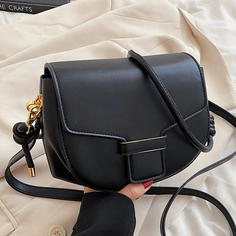 

Pu Leather Women Shoulder Bag High Quality Ladies Small Crossbody Saddle Bags for Women Casual Female Handbags Messenger Bags
