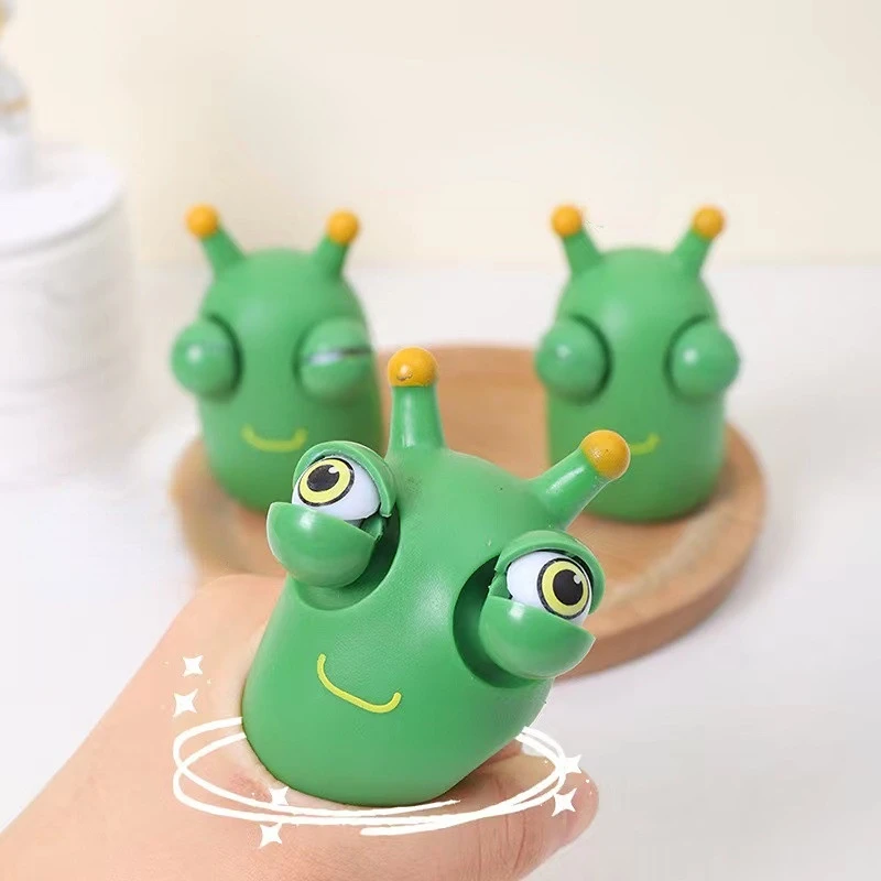 

Squeeze Toys Vegetable Bug Decompression Toys Squeeze and Stare Vegetable Bugs Funny Eye-popping Stress Relief Toy