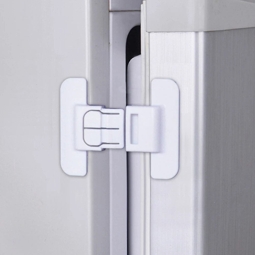 

5pcs Self Adhesive Double Buckle Design Universal Child Safety Refrigerator Lock