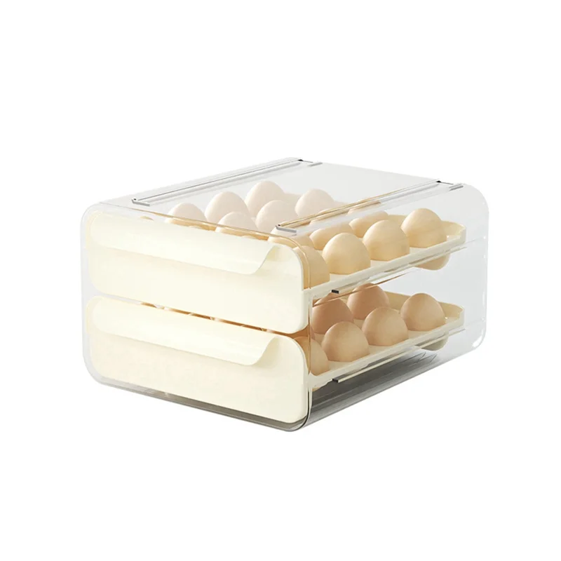2-уровневый ящик для хранения яиц с 32 ящиками пластиковый кухонный контейнер