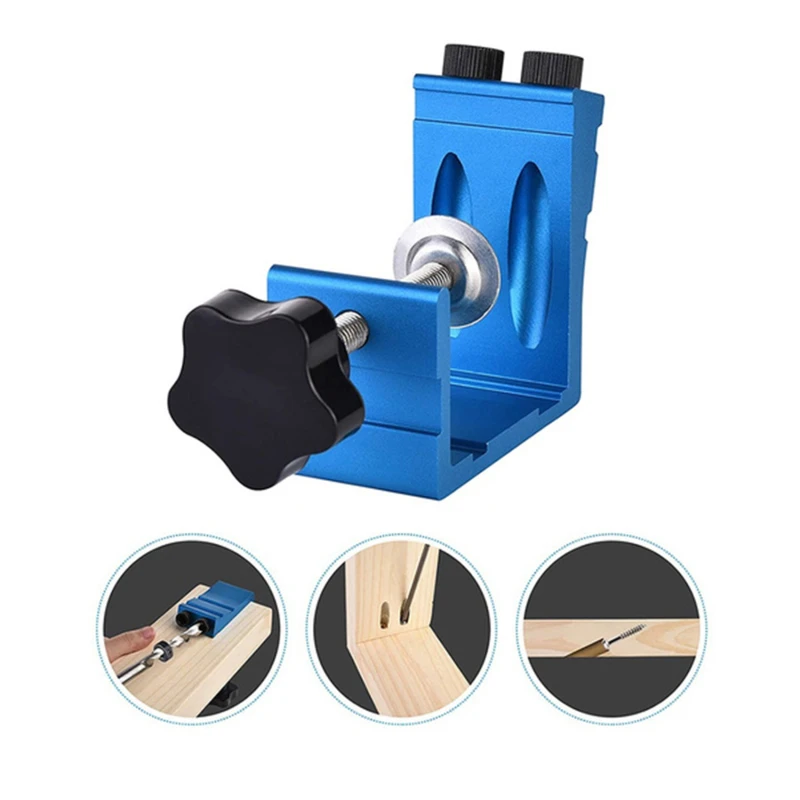 Алюминиевый косый дырокол дюбель джиг карманное отверстие направляющая для