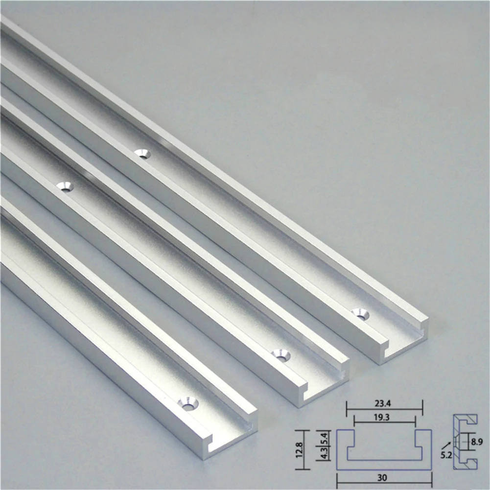 Table Saw Miter T track Tool T-Slot 1pc 30mm Aluminium Alloy Miter Bar Miter Track Silver Slider Durable Quality