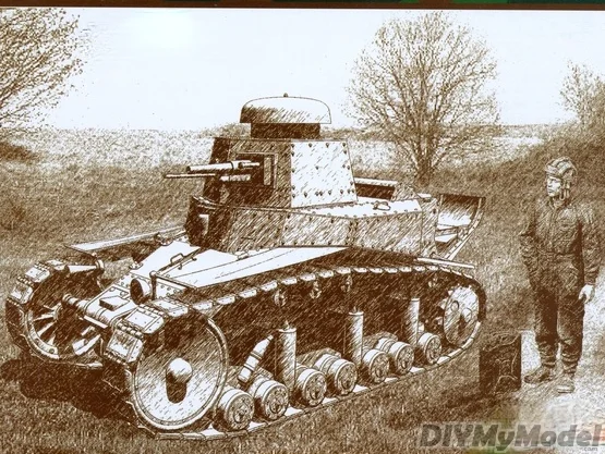 

DIYMyModel Russian t-18 light tank DIY Handcraft Paper Model KIT Handmade Toy Puzzles Gift Movie props