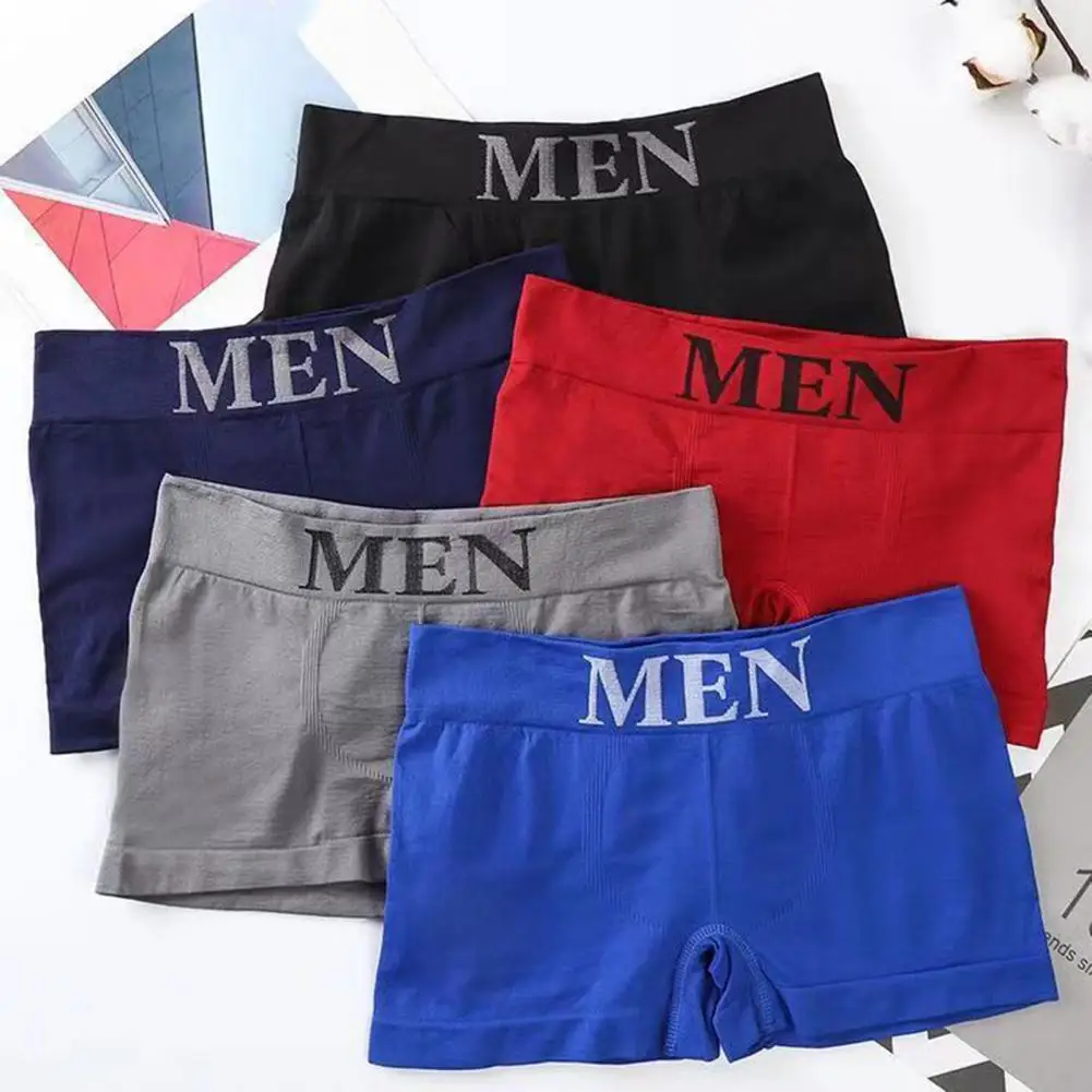 

Men Boxers Mid Waist Seamless Casual Lightweight Men Briefs For Sleeping Mid Waist Easy To Wash Briefs