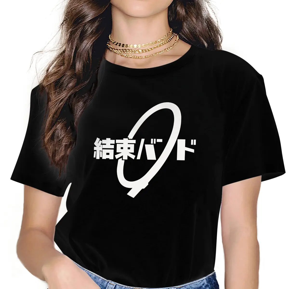 

Anime Bocchi The Rock Kessoku Band T Shirt Fashion Women's Tees Summer Harajuku O-Neck Polyester TShirt