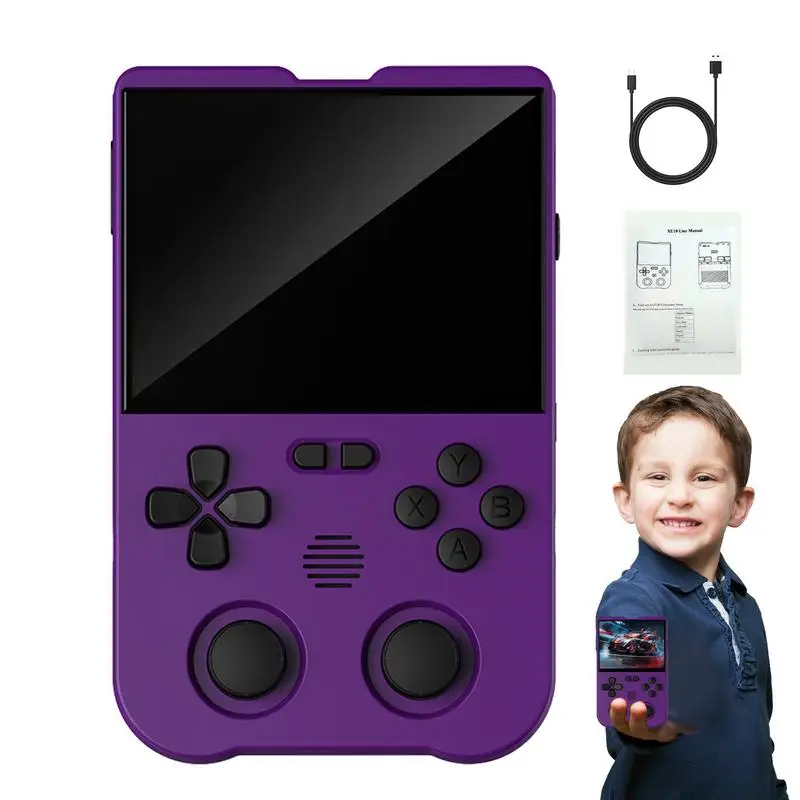 

Портативная игровая консоль Mini Plus в стиле ретро, с экраном 3,5 дюйма, подарок для детей, эмулятор классической игровой системы Linux