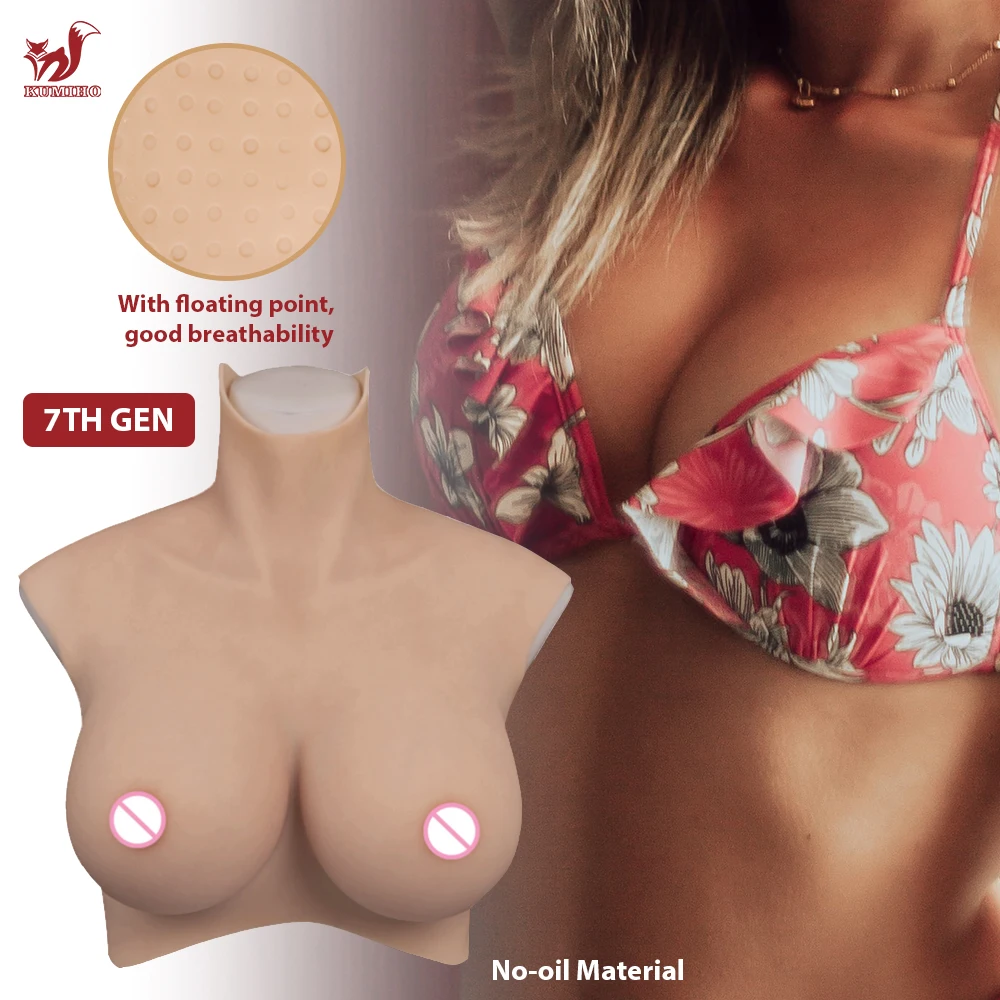 

KUMIHO BCDEFH Cup NO Oil Artificial Silicone Breast Form Fake Boob Shemale Transgender for Crossdressing Sissy Drag Queen