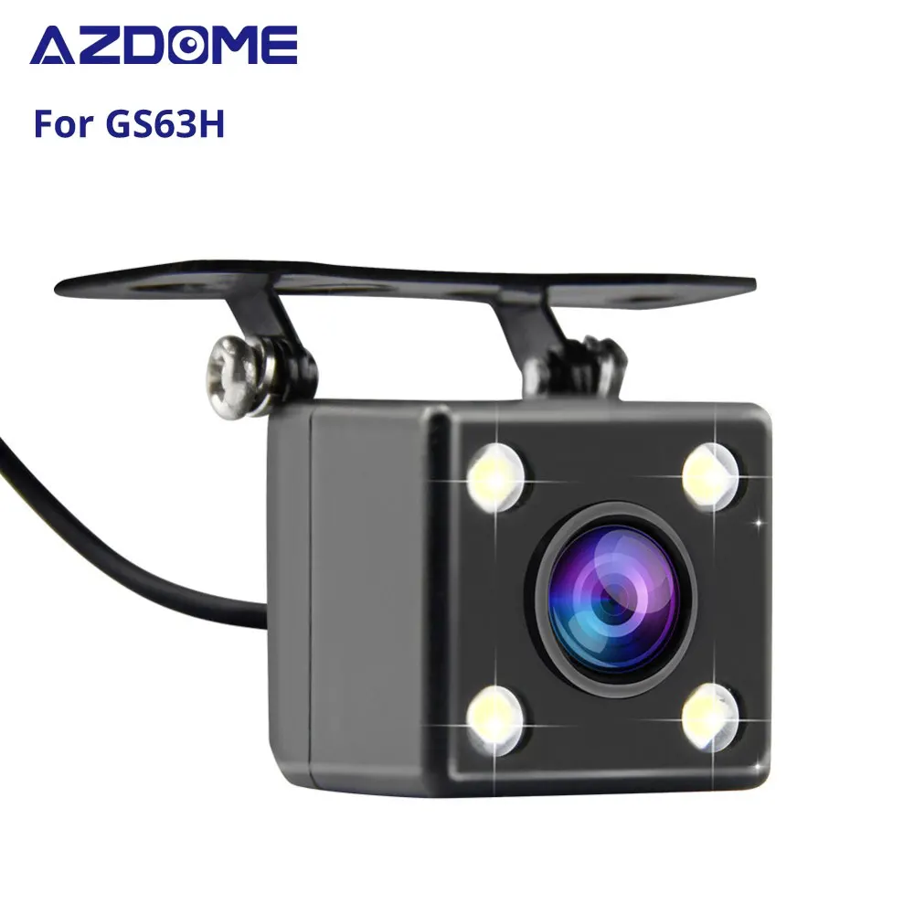 AZDOME Car Rear View Camera 4Pin 2.5mm Jack Port Video Port With LED Night Vision For GS63H M06 Dash Cam Waterproof Camera
