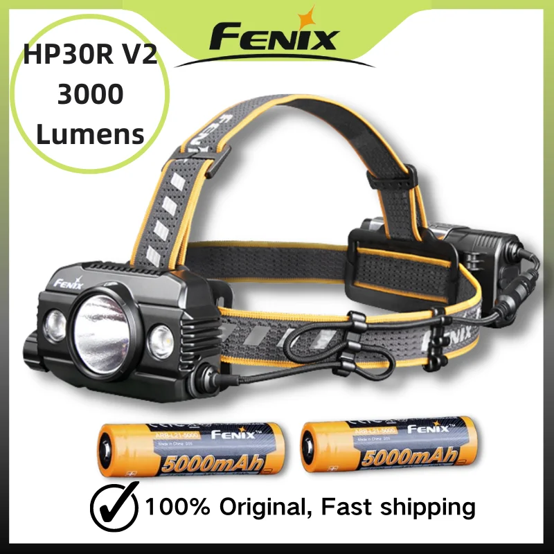 

Fenix HP30R V2.0 Ultra Hight-Performance Separate Seach&Rescue Headlamp 3000Lumens Include 2*5000mAh Battery