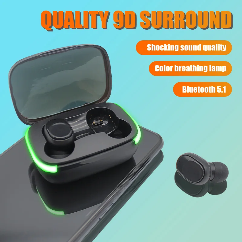 

Беспроводные наушники Y60 Fone Bluetooth 5,0, наушники, Спортивная гарнитура для игр, стереонаушники с микрофоном, большой емкости, чехол для зарядки