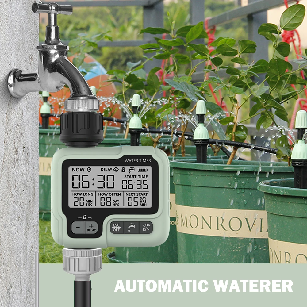 

Large Screen Display Garden Watering Timer Irrigation Controller Digital Programmable Faucet Watering Irrigation System