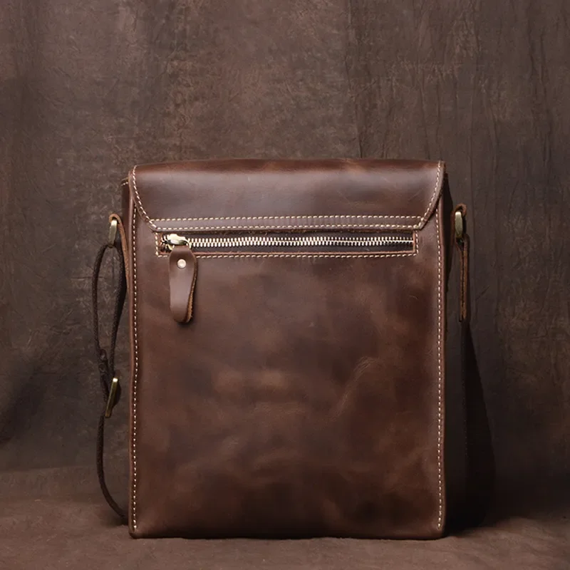 

New Men Sling Bags Casual Messenger Classic Leather Men's Bag Daily For Horse Bag Design Handmade Vintage Crazy Shoulder