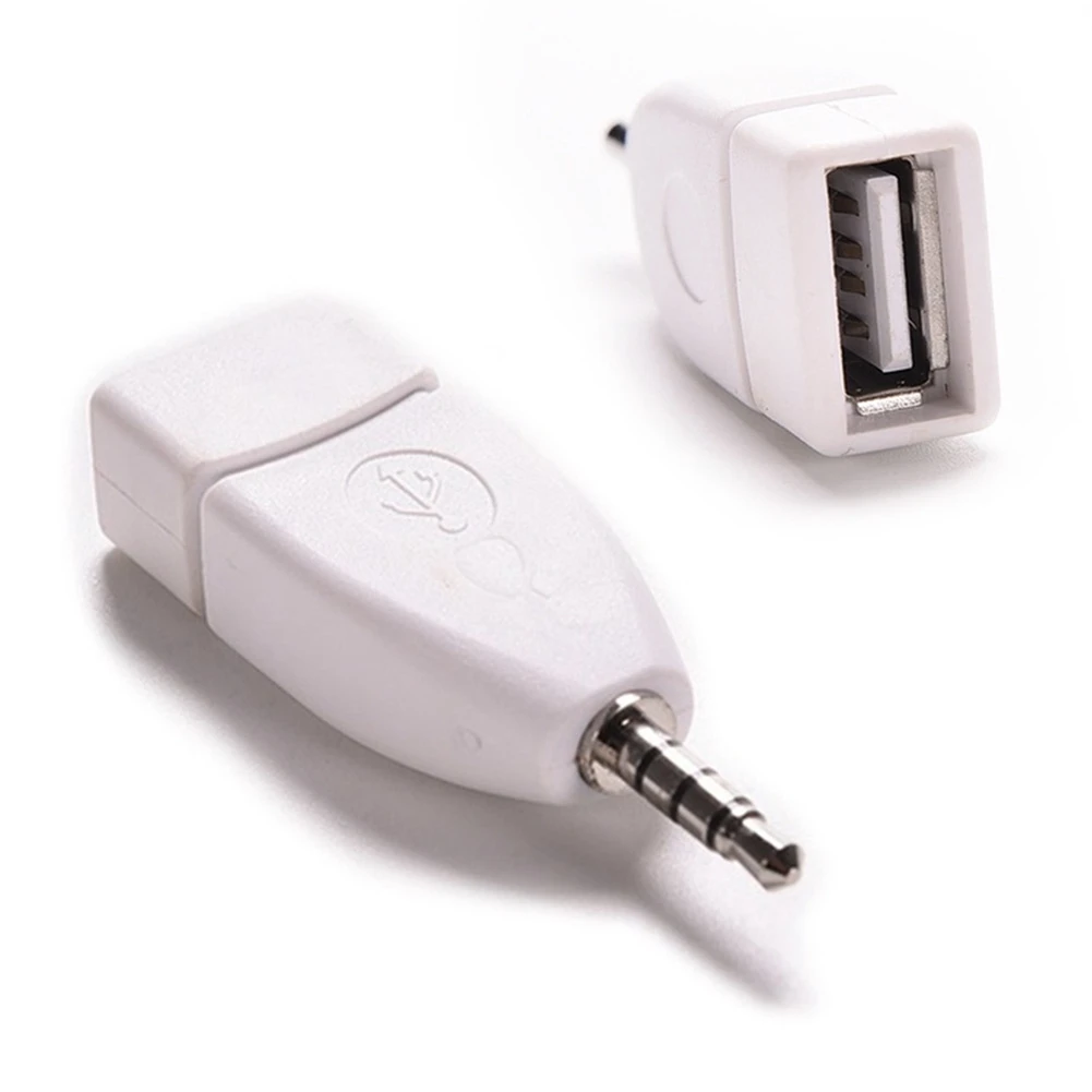 

Аудиоконвертер 3,5 мм штекер AUX аудио разъем к USB 2,0 гнездовой конвертер адаптер для автомобильного аудио