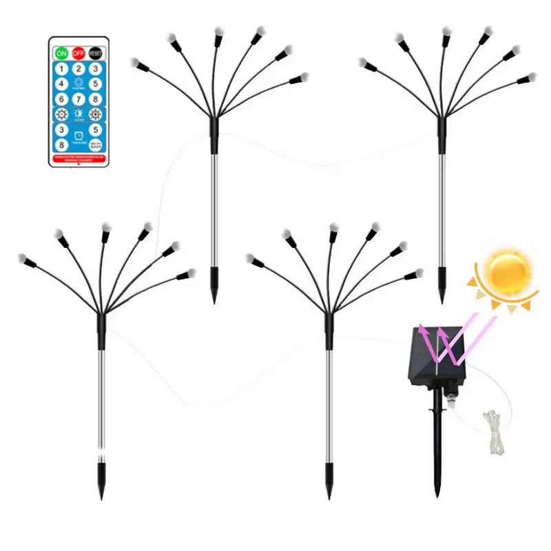 

Solar Garden Lights 6 LED Solar Outdoor String Light Firefly Decor Light Simulation IP65 Waterproof Solar Lights Solar Lights